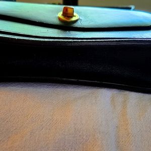 Hand crafted black leather purse